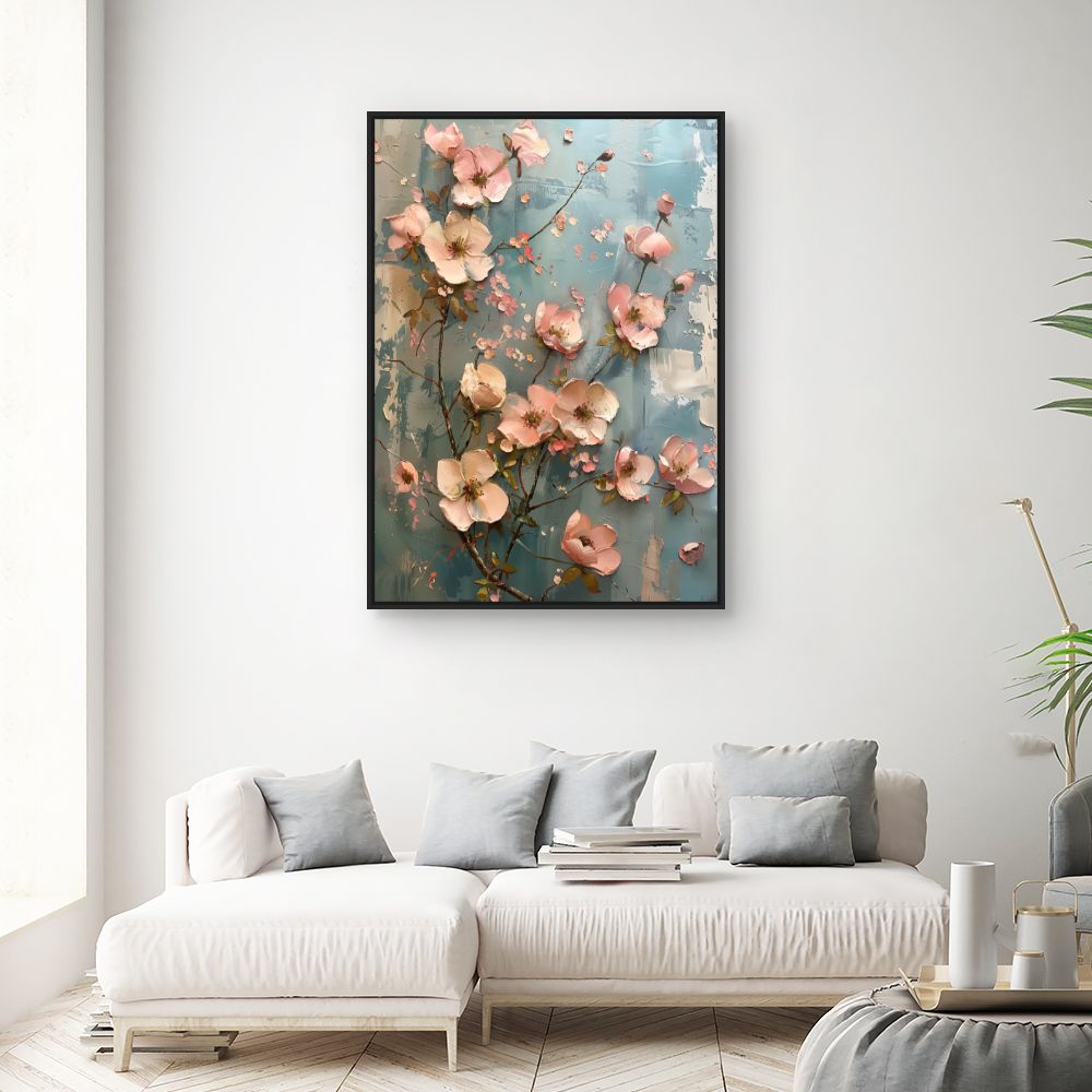 Toile "Fleurs délicates"