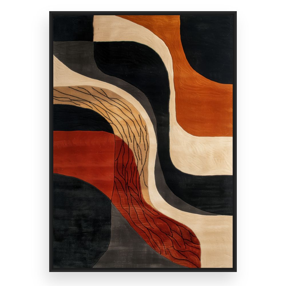 Toile Abstraction organique – toile cadre noir (slide 3)