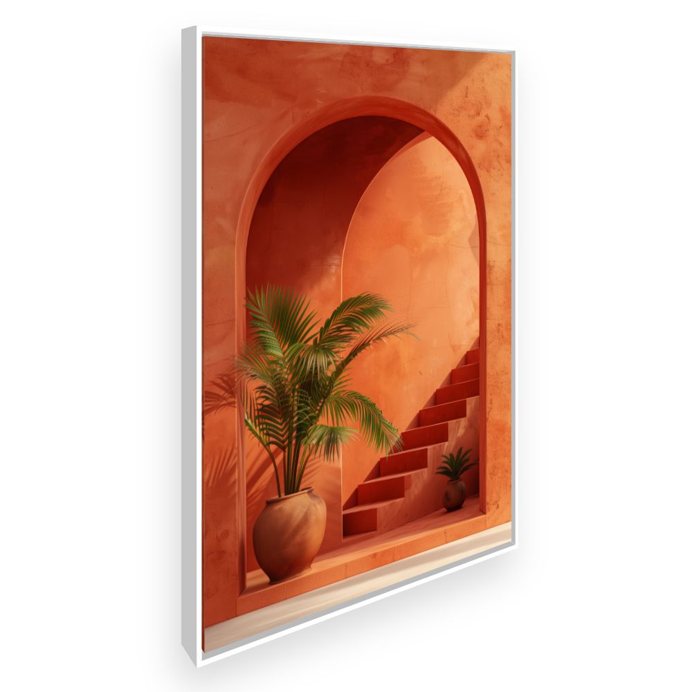 Toile Escalier exotique – toile cadre blanc (slide 2)