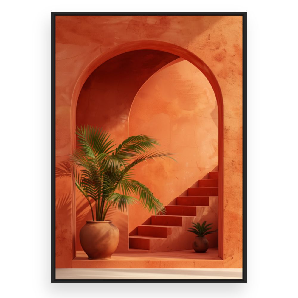 Toile Escalier exotique – toile cadre noir (slide 3)