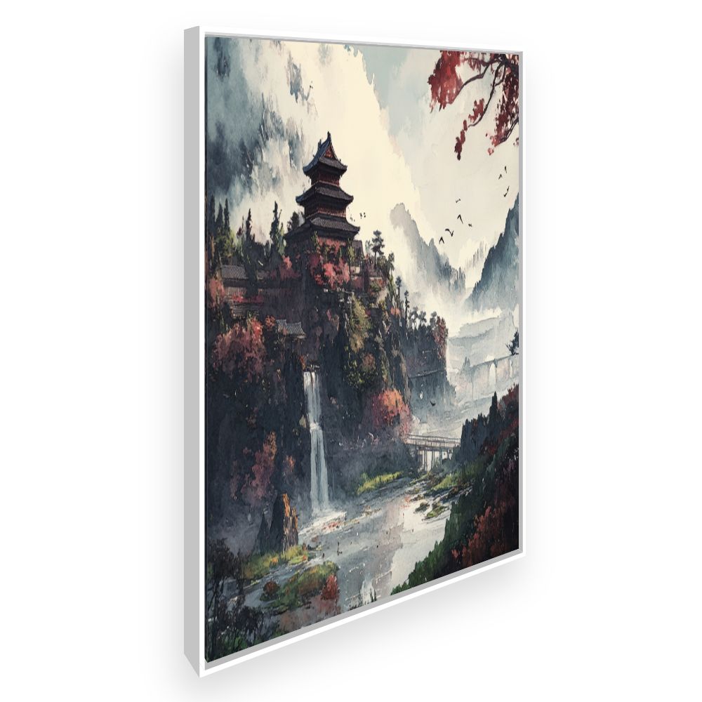 Toile Paysage serein asiatique – toile cadre blanc (slide 2)