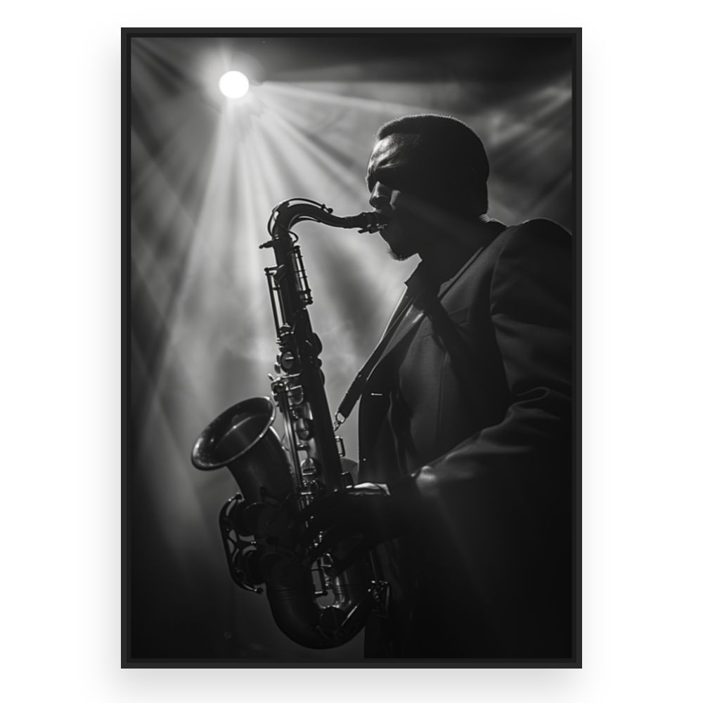 Toile Jazz envoûtant – toile cadre noir (slide 3)