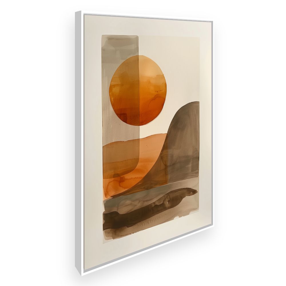 Toile Coucher de soleil serein – toile cadre blanc (slide 2)