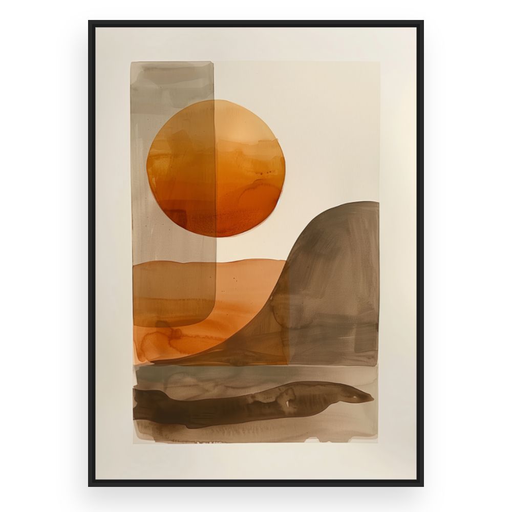 Toile Coucher de soleil serein – toile cadre noir (slide 3)