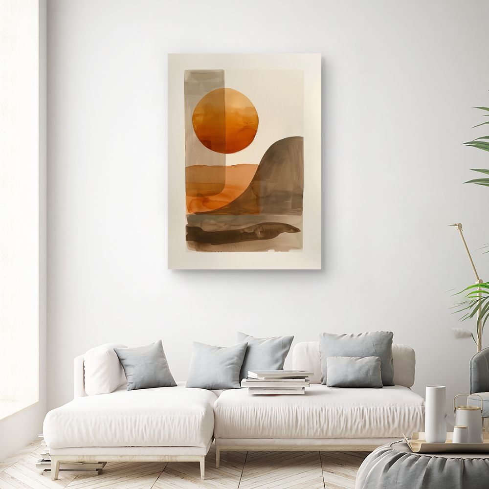 Schilderij "Serene zonsondergang"