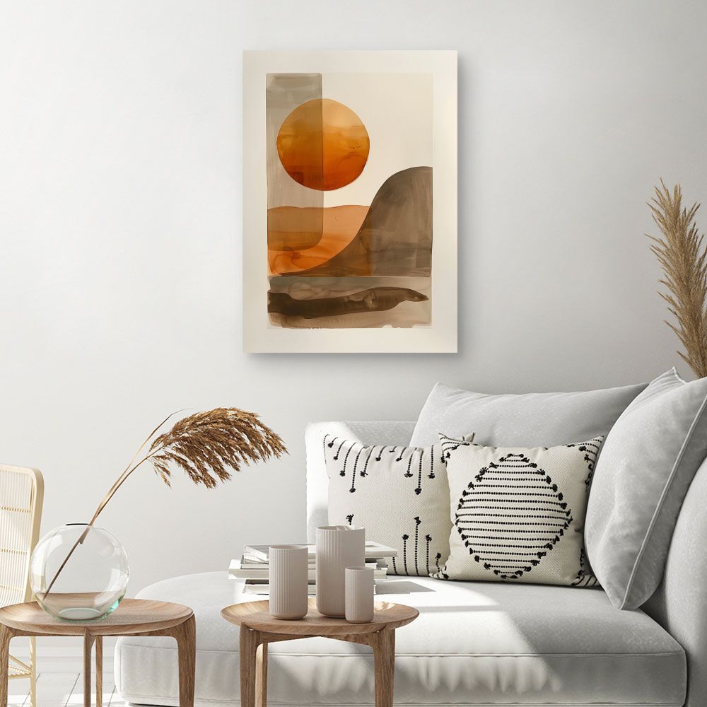 Schilderij "Serene zonsondergang"
