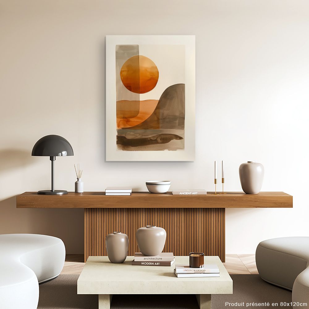 Schilderij "Serene zonsondergang"