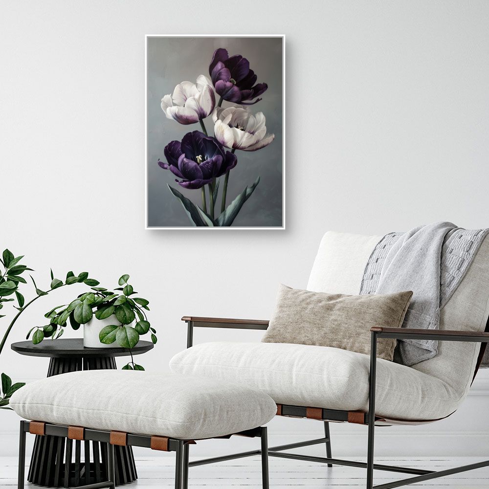 Toile "Tulipes élégantes"