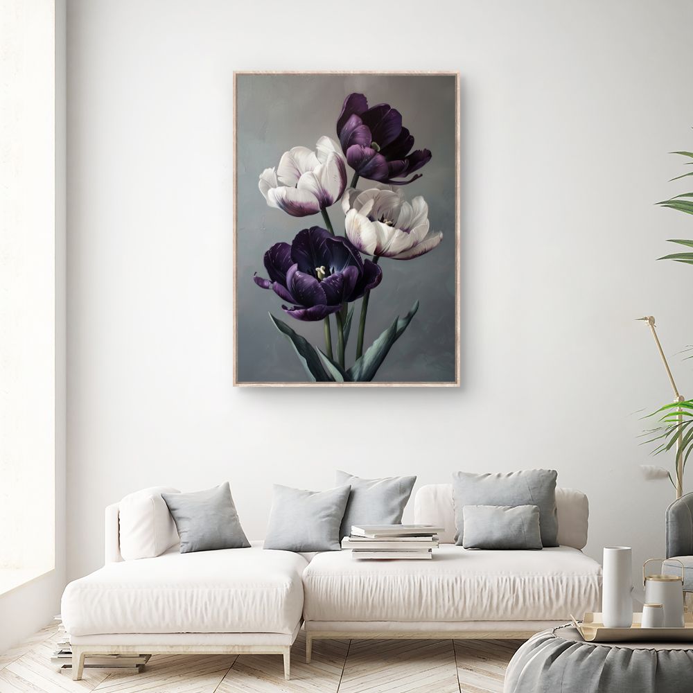Toile "Tulipes élégantes"