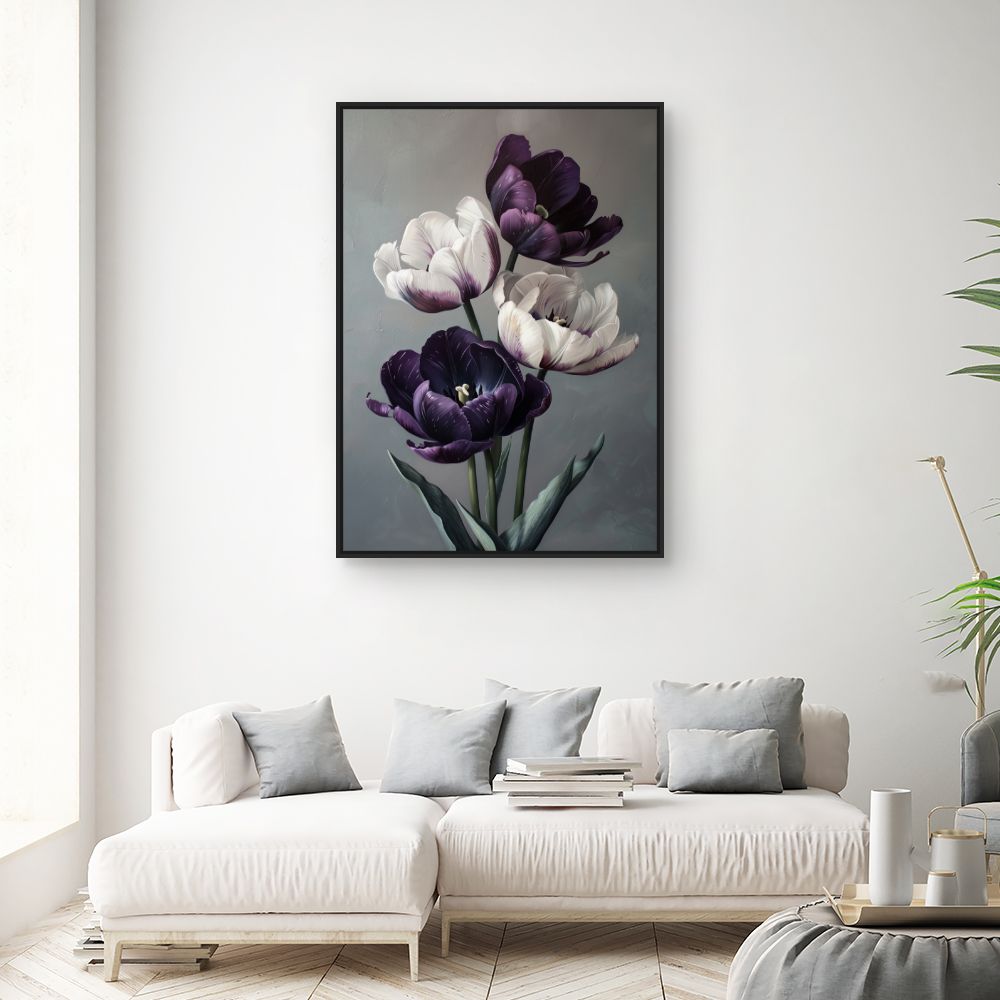 Toile "Tulipes élégantes"