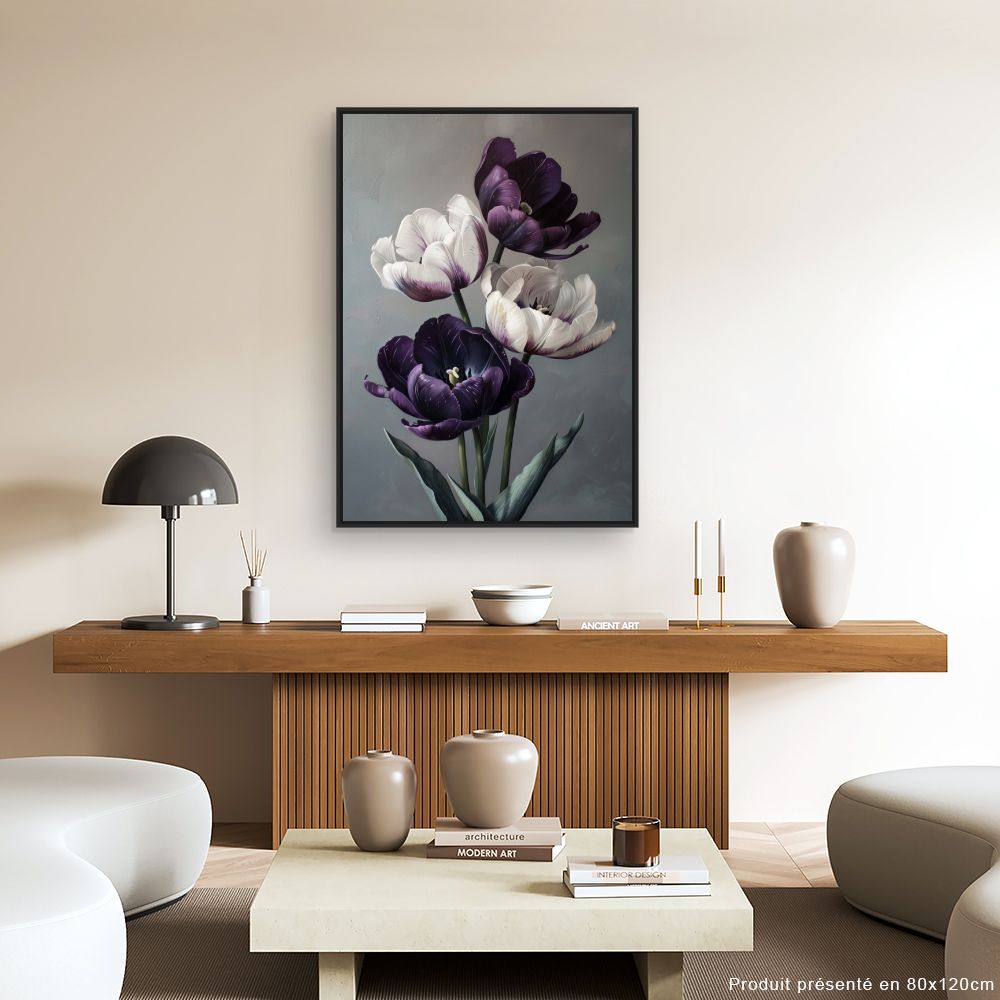 Toile "Tulipes élégantes"