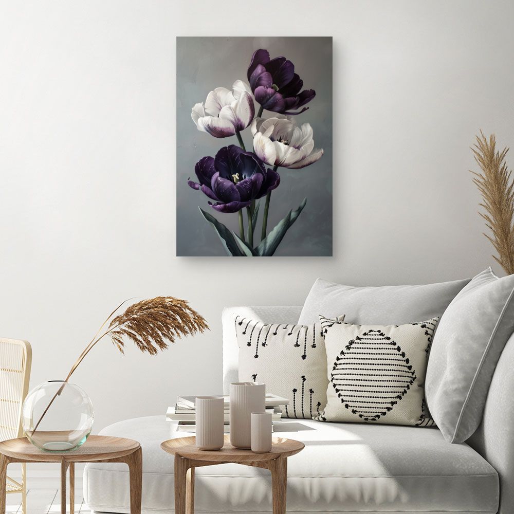 Toile "Tulipes élégantes"