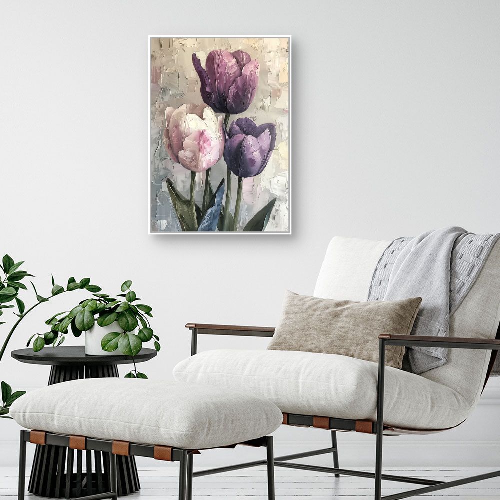 Toile "Tulipes élégantes"