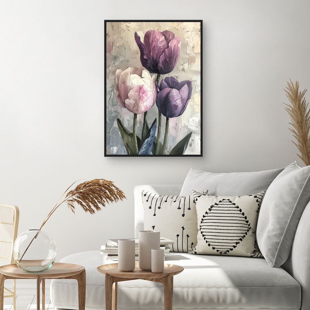 Toile "Tulipes élégantes"
