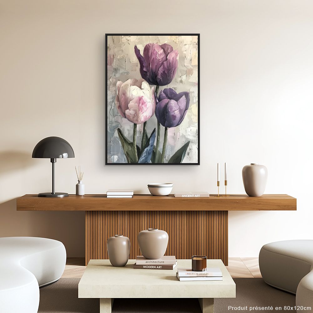 Toile "Tulipes élégantes"