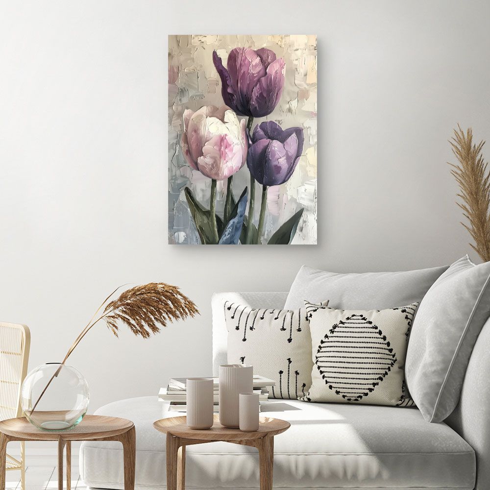 Toile "Tulipes élégantes"