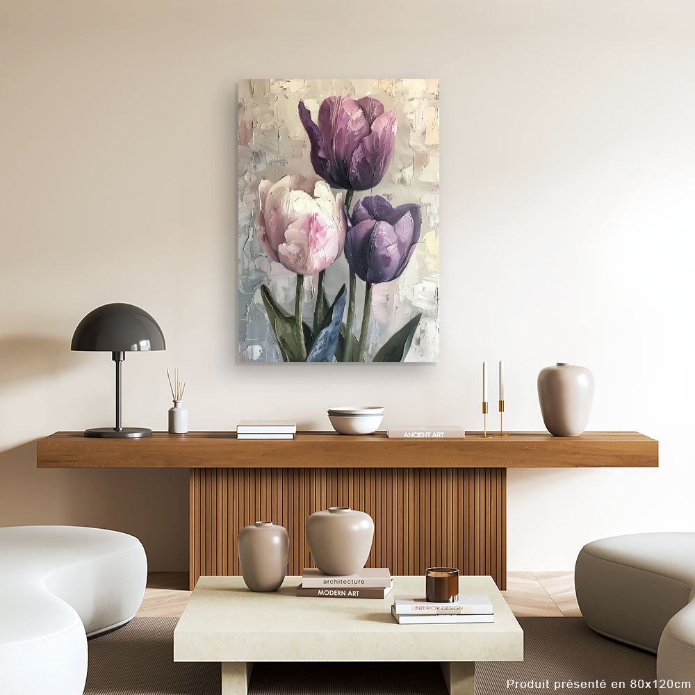Toile "Tulipes élégantes"