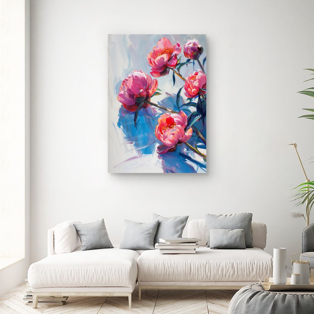 Schilderij "Stralende bloemen"