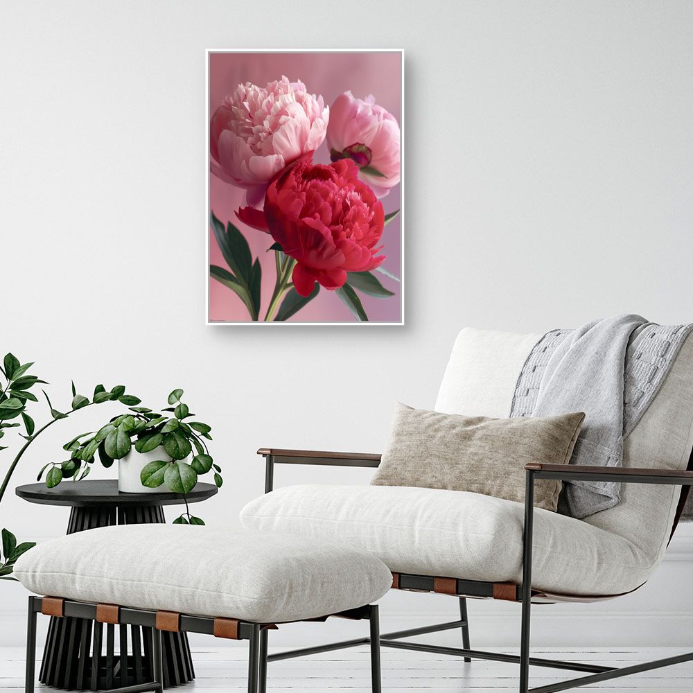 Toile "Pivoines élégantes"
