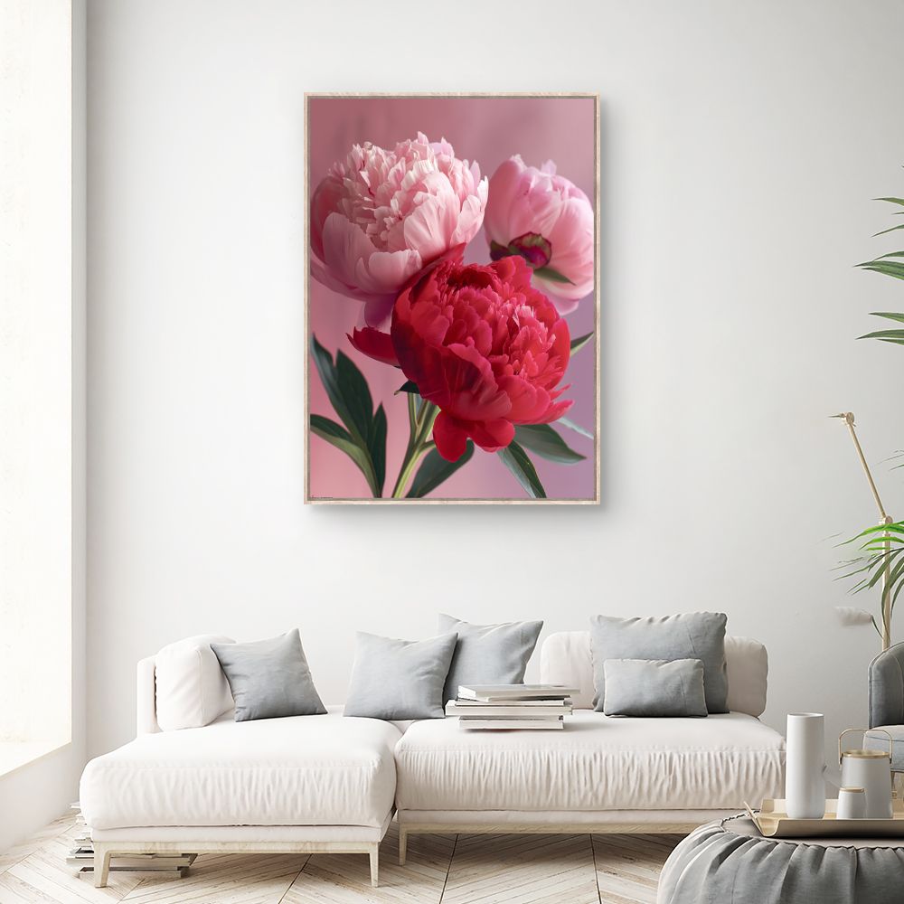 Toile "Pivoines élégantes"