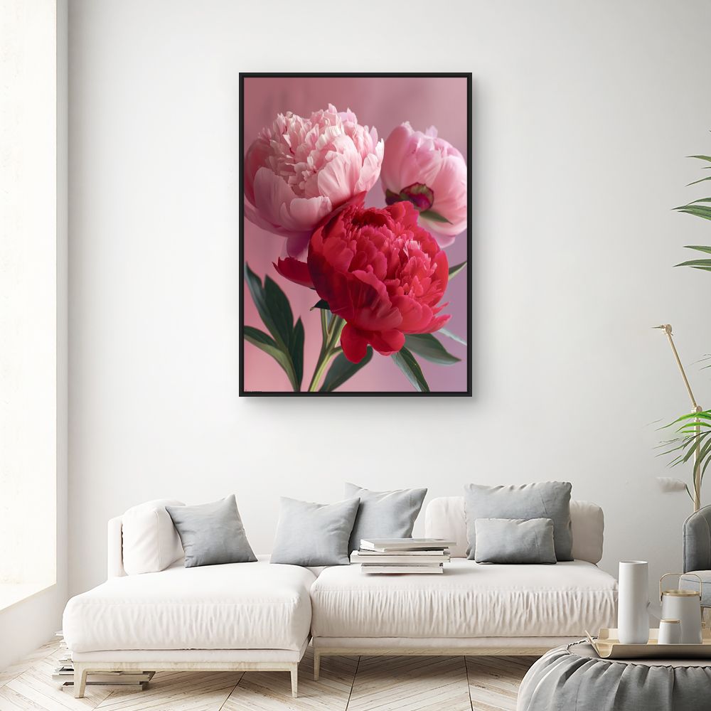 Toile "Pivoines élégantes"