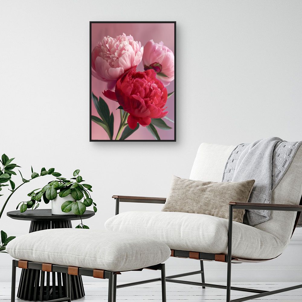 Toile "Pivoines élégantes"