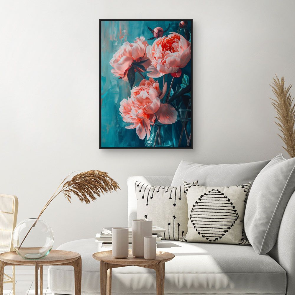 Toile "Pivoines éclatantes"