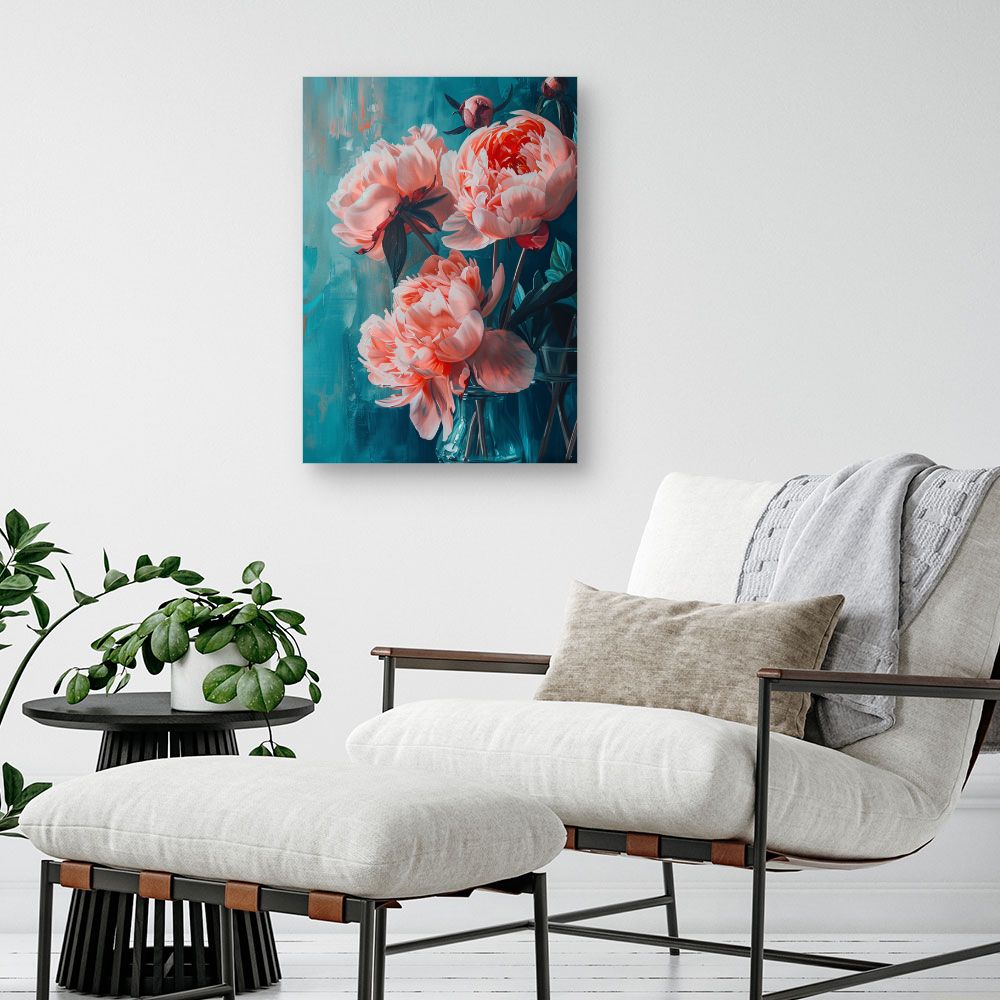 Toile "Pivoines éclatantes"
