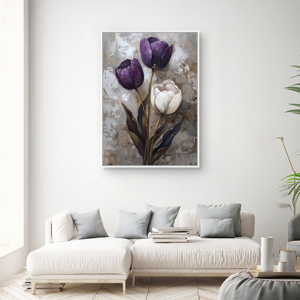 Toile "Tulipes élégantes"