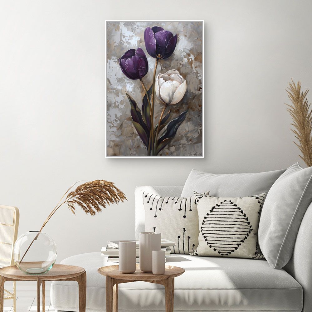 Toile "Tulipes élégantes"