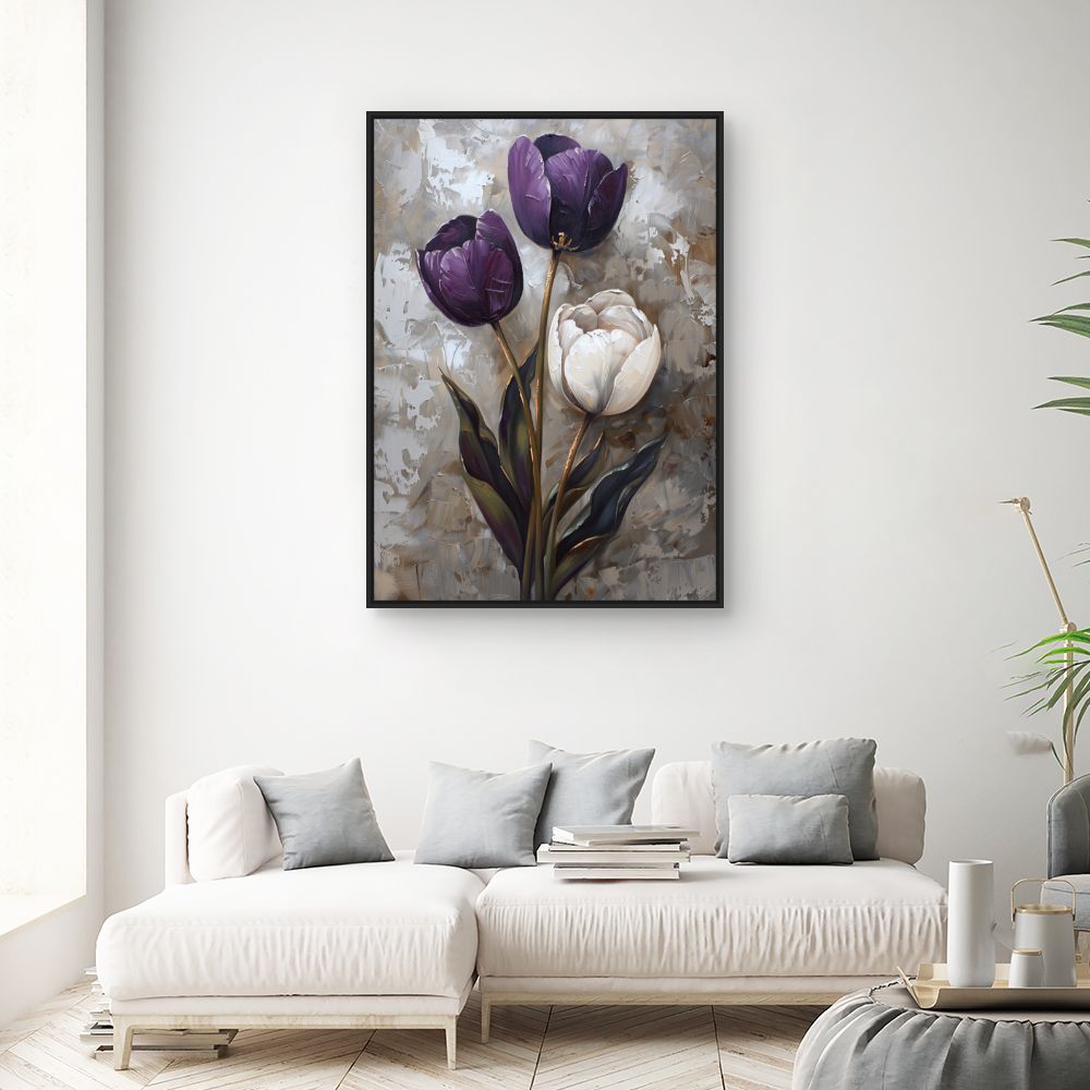 Toile "Tulipes élégantes"