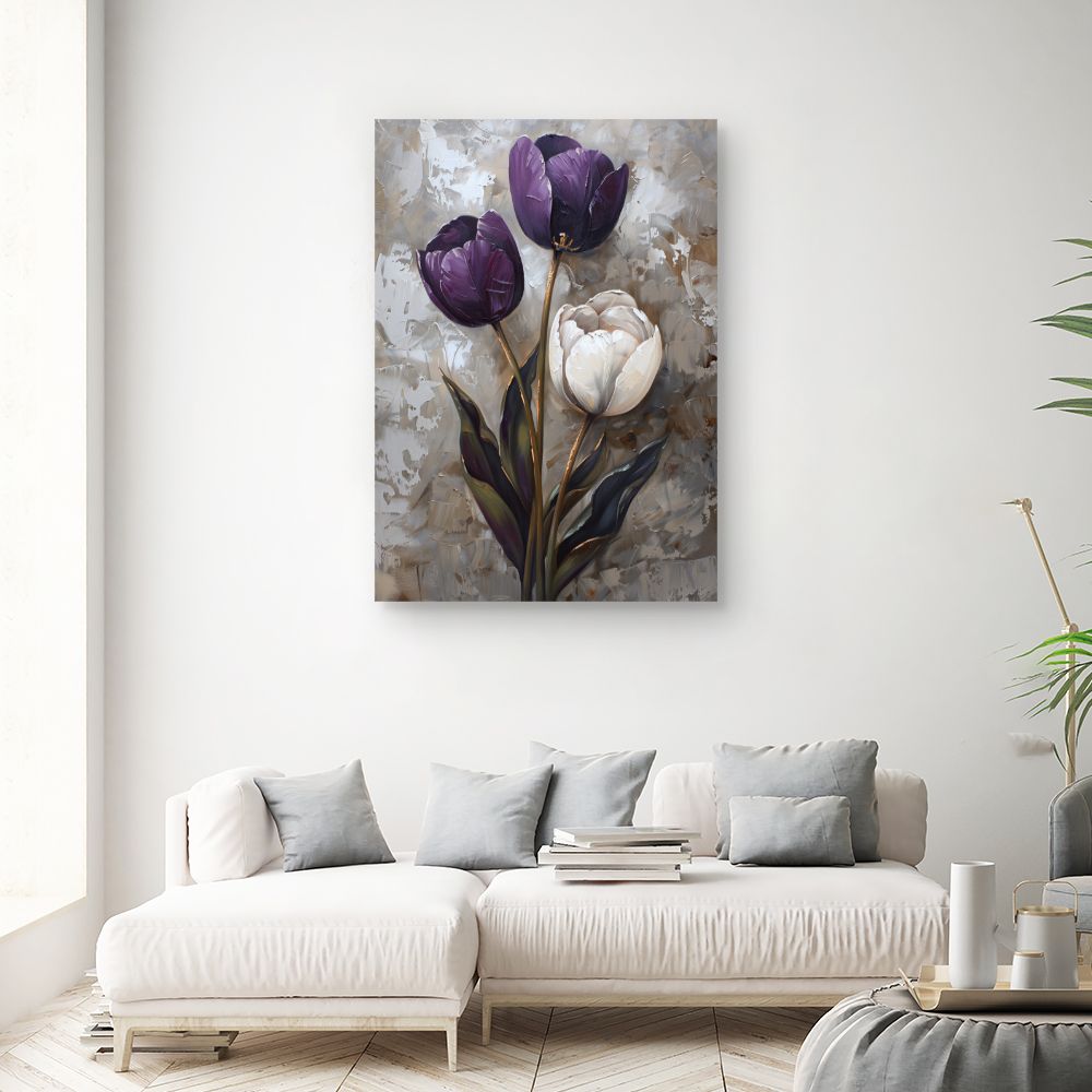 Toile "Tulipes élégantes"
