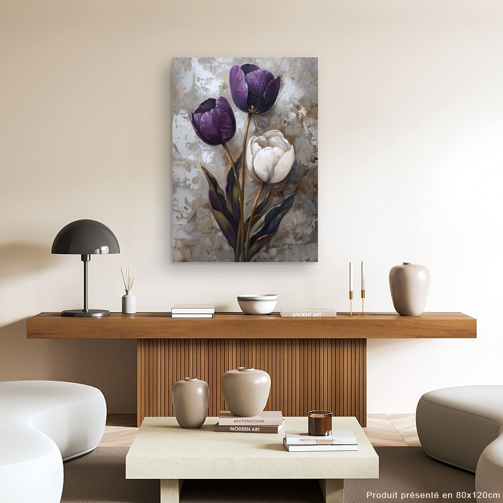 Toile "Tulipes élégantes"