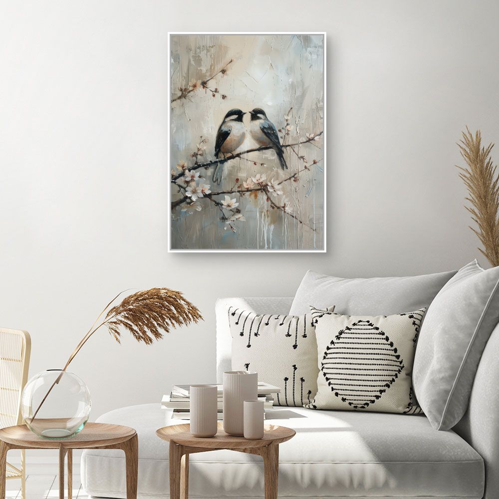 Toile "Oiseaux sur branche"