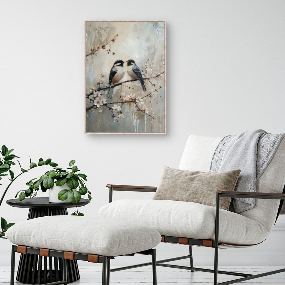 Toile "Oiseaux sur branche"