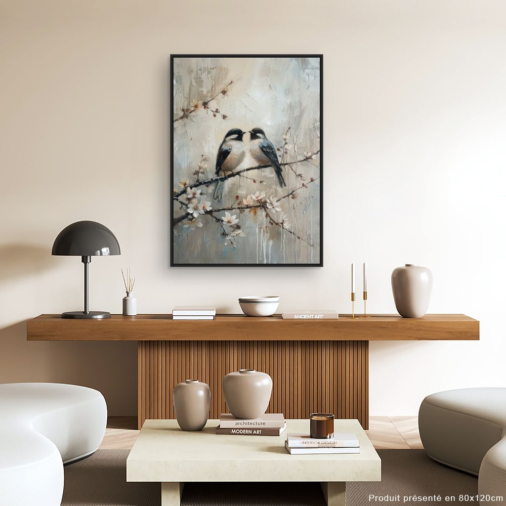 Toile "Oiseaux sur branche"
