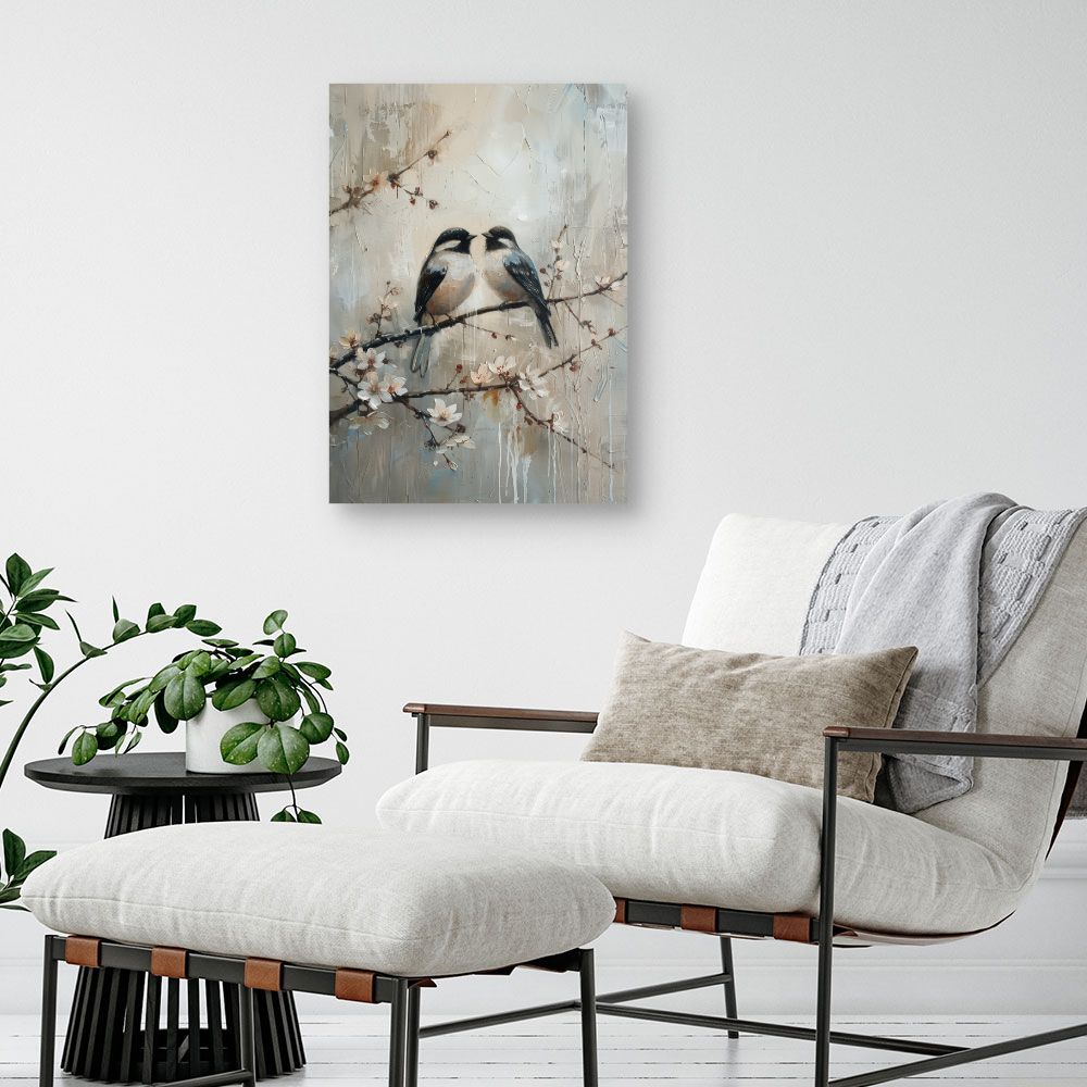 Toile "Oiseaux sur branche"