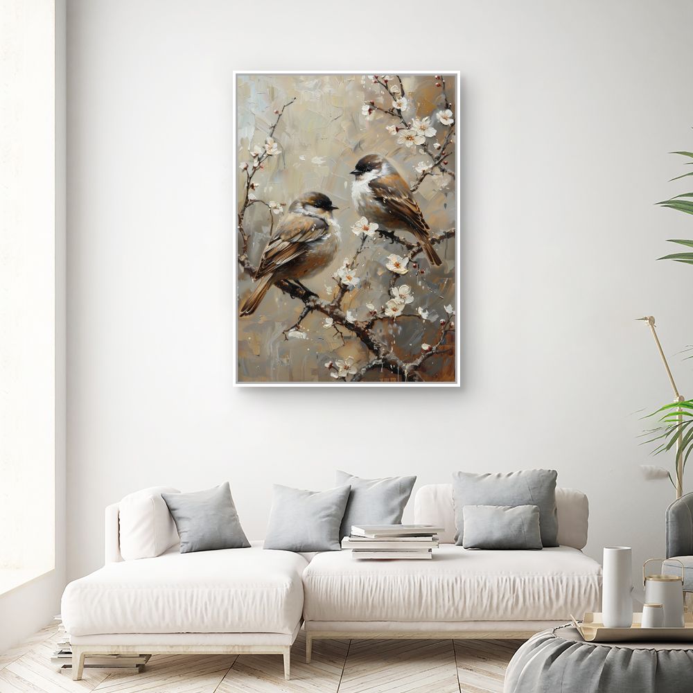Schilderij "Poëtische vogels"