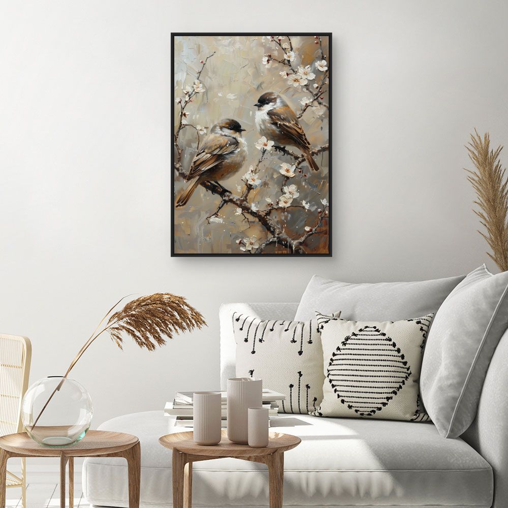 Schilderij "Poëtische vogels"