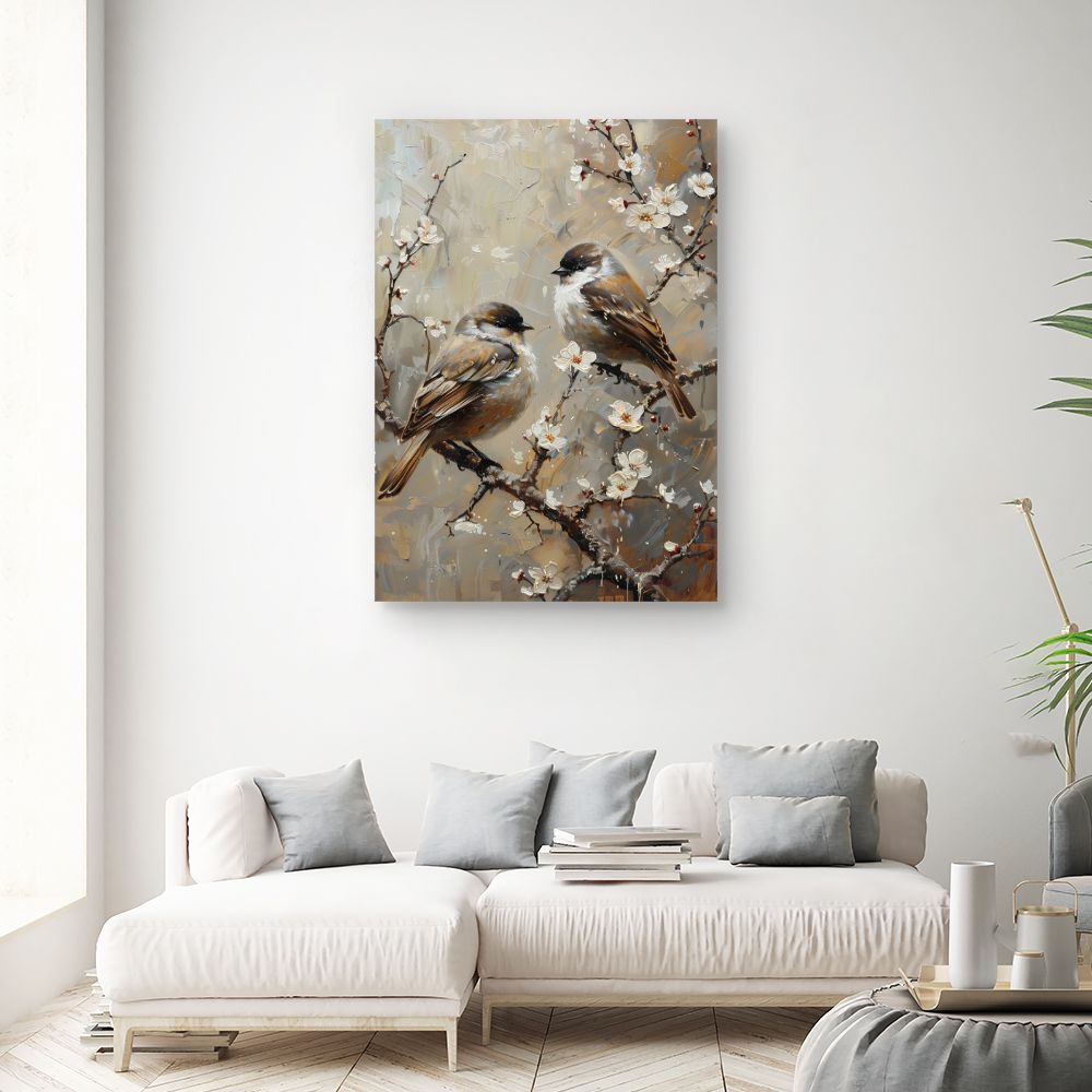 Schilderij "Poëtische vogels"