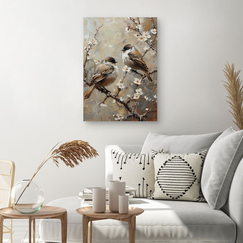 Schilderij "Poëtische vogels"