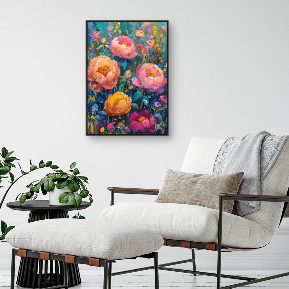 Schilderij "Stralende bloemen"