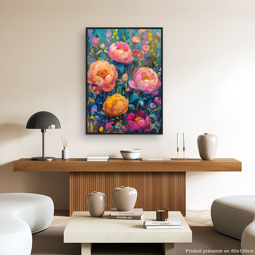 Schilderij "Stralende bloemen"