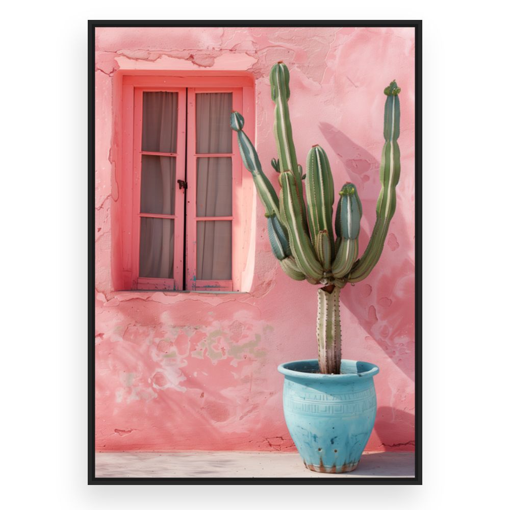 Toile Cactus vibrant – toile cadre noir (slide 3)