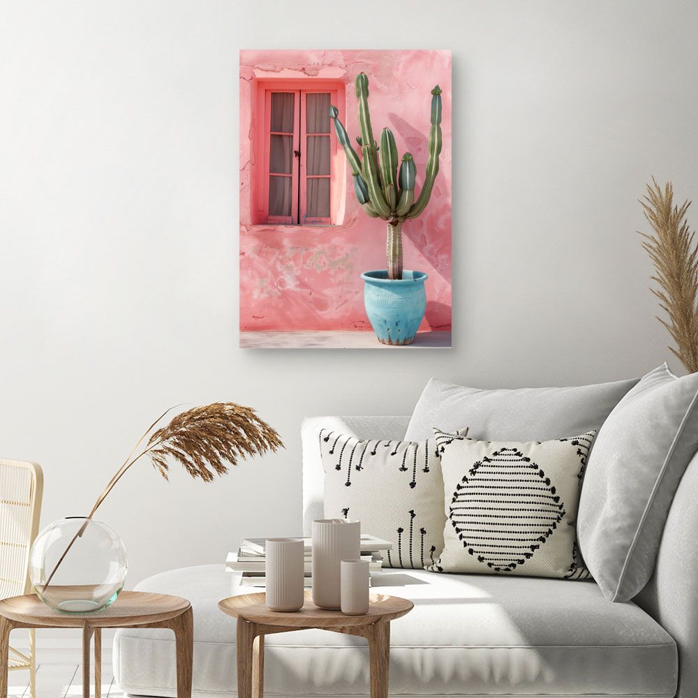 Toile "Cactus vibrant"