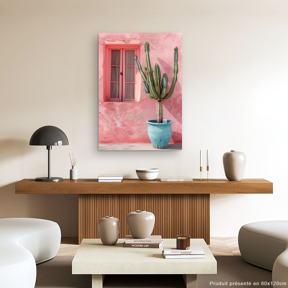 Toile "Cactus vibrant"