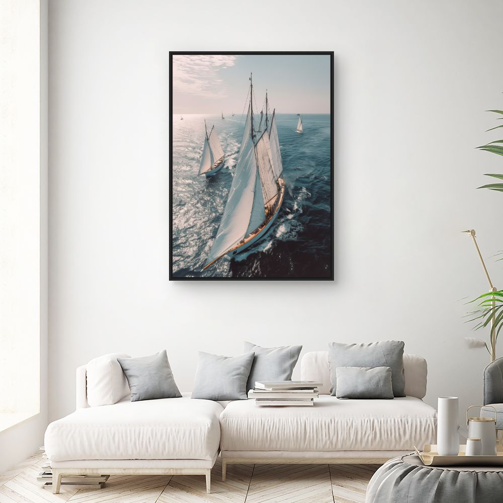 Schilderij "Serene nautische ontsnapping"