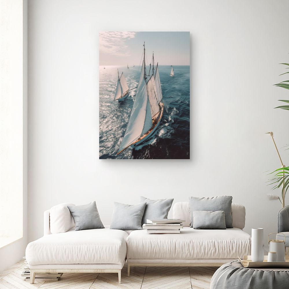 Schilderij "Serene nautische ontsnapping"