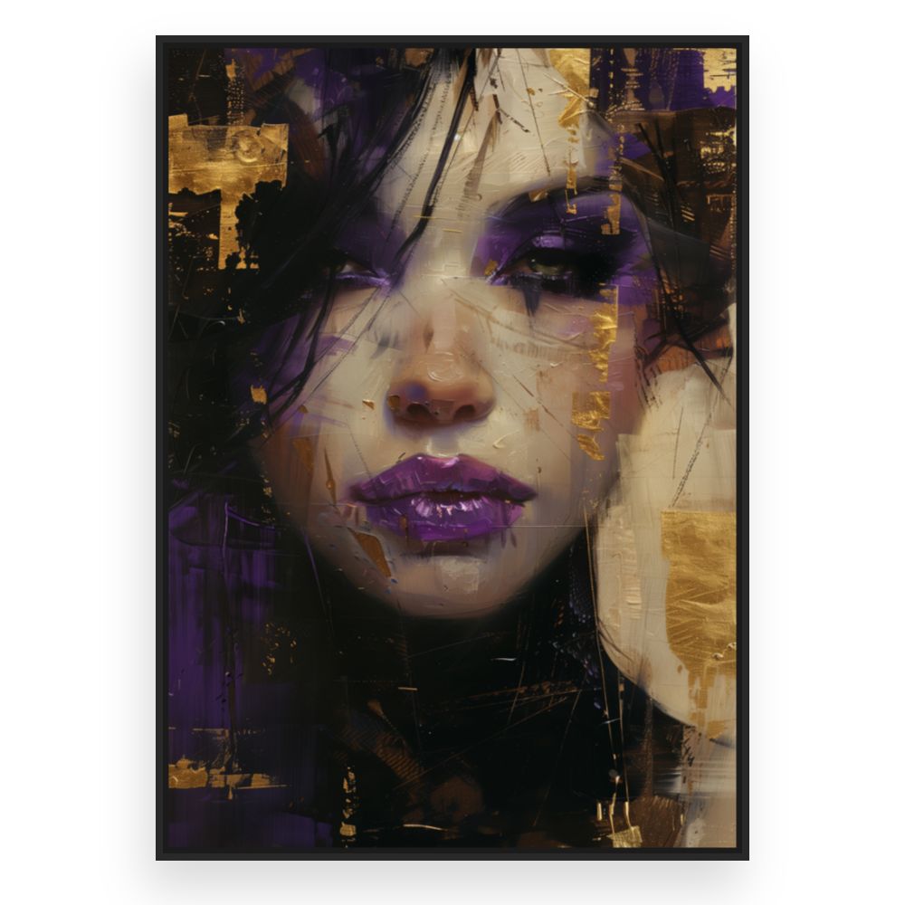 Toile Portrait mystérieux – toile cadre noir (slide 3)