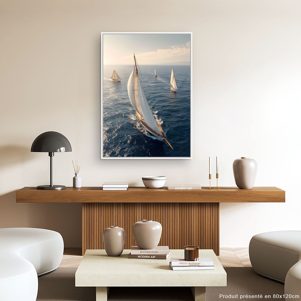 Schilderij "Zeilboten op zee"